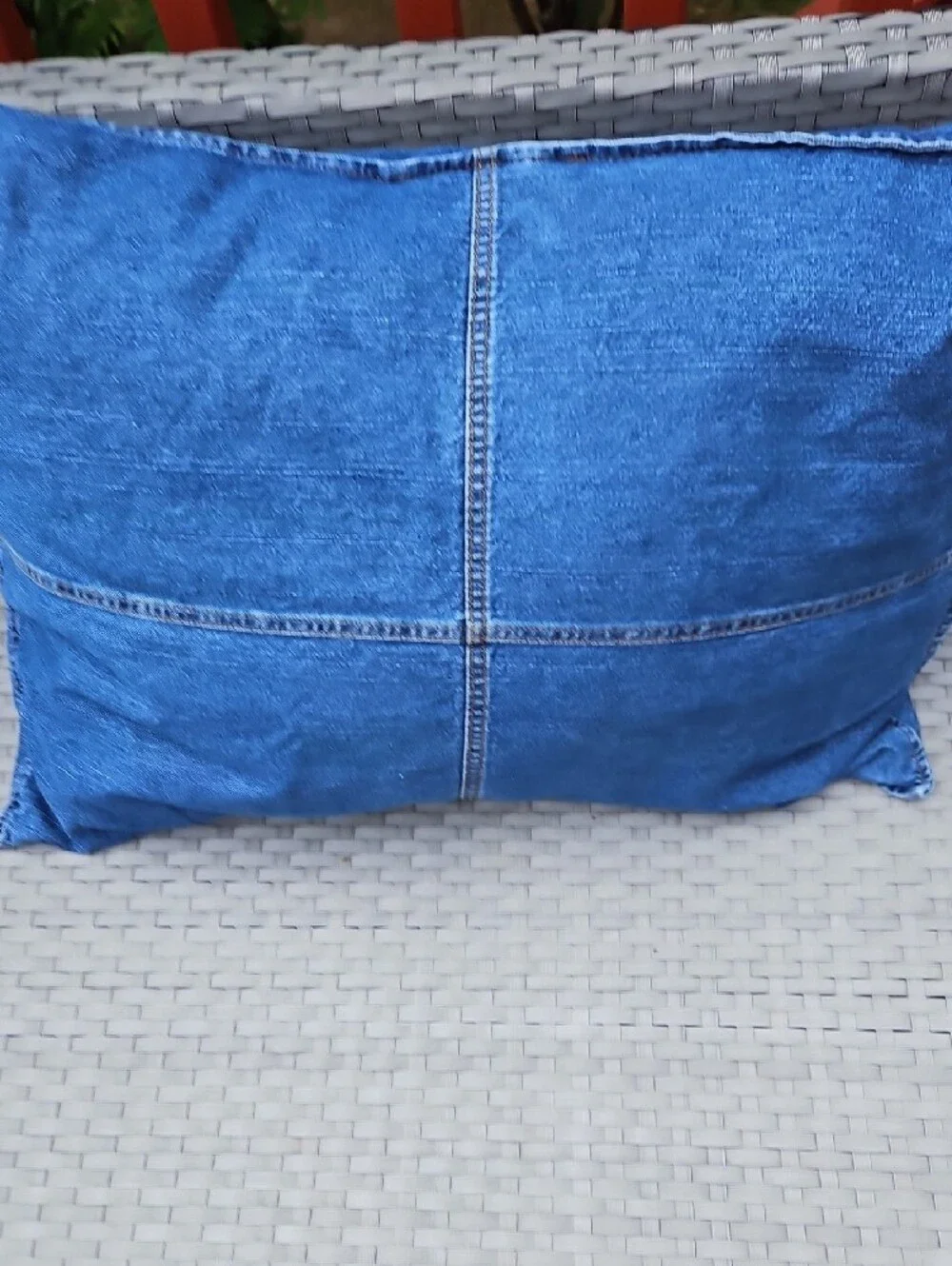 Vintage Y2K 2 Pc Set Tommy Hilfiger Blue Denim Patchwork  Pillow Cases Covers